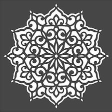 Mandala Stencil Template Reusable - Boho Design for Wall Art, DIY Crafts, Scrapb