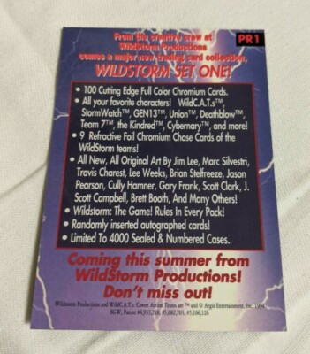 WILDCATS Wildstorm trading card PROMO CARD #PR1. | eBay