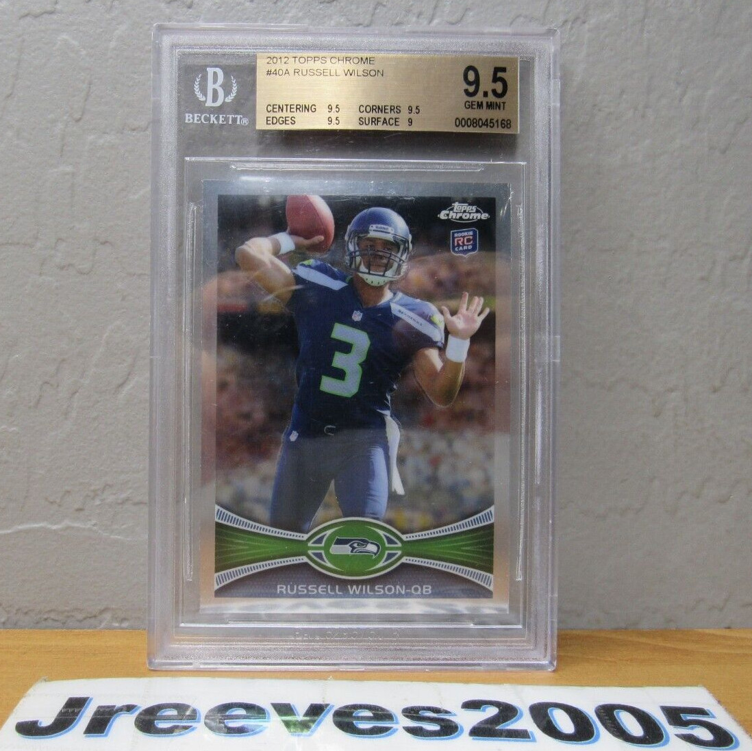 2012 Topps Chrome Russell Wilson #40 RC - BGS 9.5 Gem Mint- Rookie