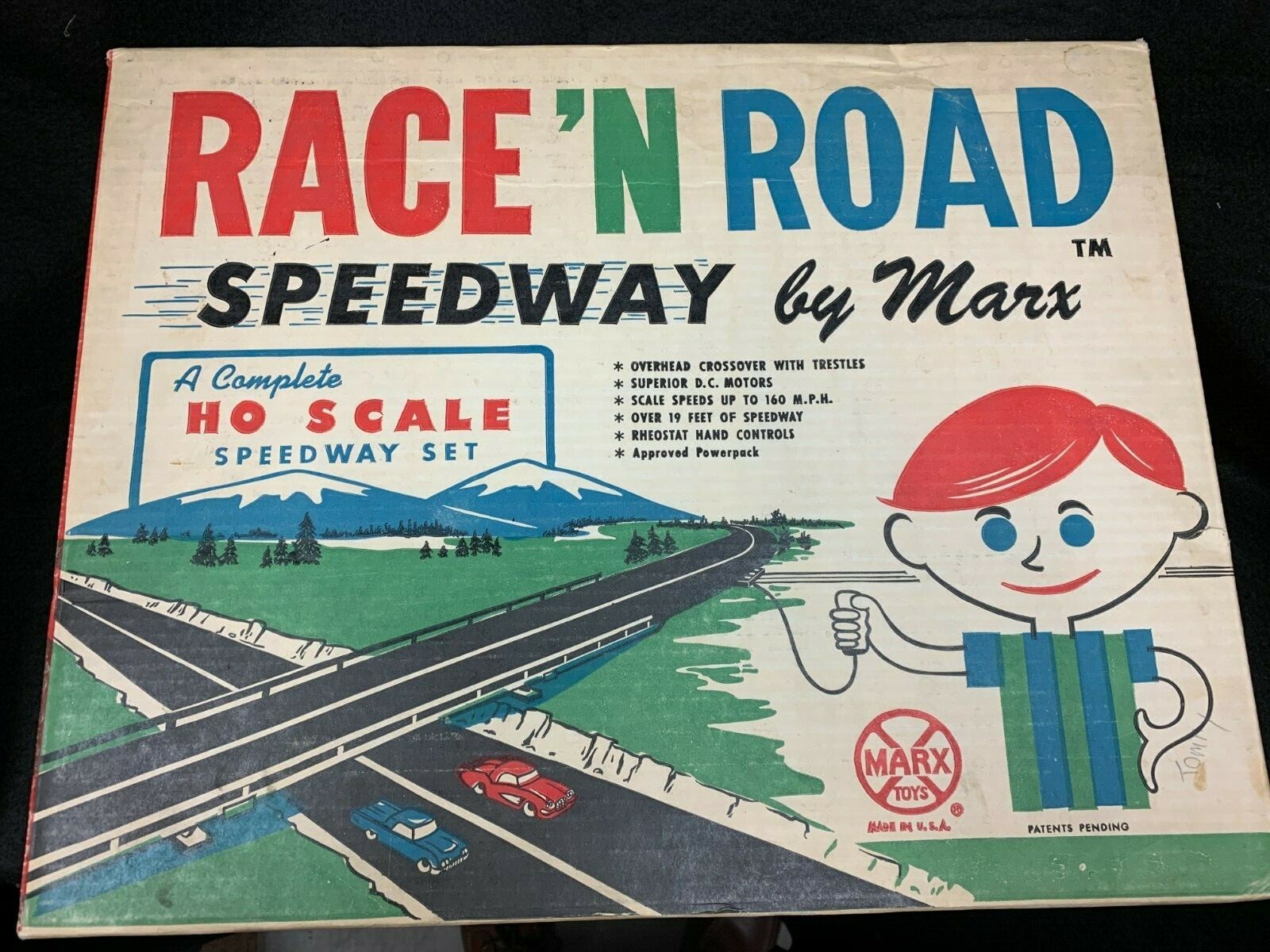 MARX RACE ‘N ROAD SPEEDWAY HO SLOT CAR SET 21575 WITH ORIGINAL CARS eBay