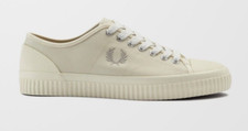 FRED PERRY HUGHES LOW TEXTURED POLY B5322-560 TRAINERS, ECRU, SIZE 11 UK, EU 46