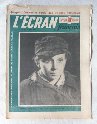 Der französische Bildschirm Nr. 194 von 1949 Davidek Jacques Becker Michel Auclair