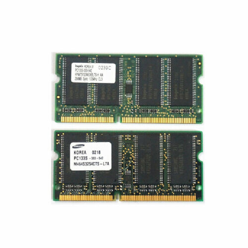 512MB 2pcs 256MB PC133 133Mhz 144pin SDR SDRAM Sodimm Laptop Notebook Ram Memory - Picture 1 of 4