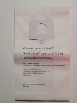 Great Value Kenmore* C Bags 3 Pack Vacuum Cleaner Bags 