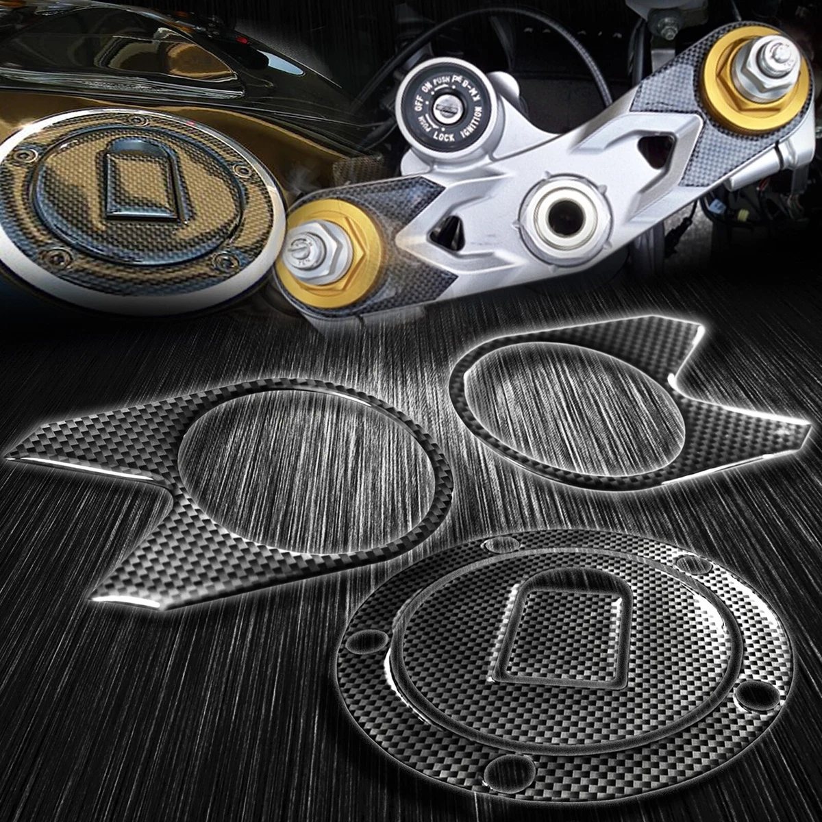 Handle Yoke Cover+Fuel Cap Sticker Protector 05-06 Ninja ZX-6R