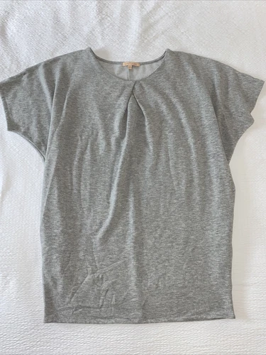 gibson latimer dolman M Gray Short Sleeve Tunic Fleece Heathered Pockets 