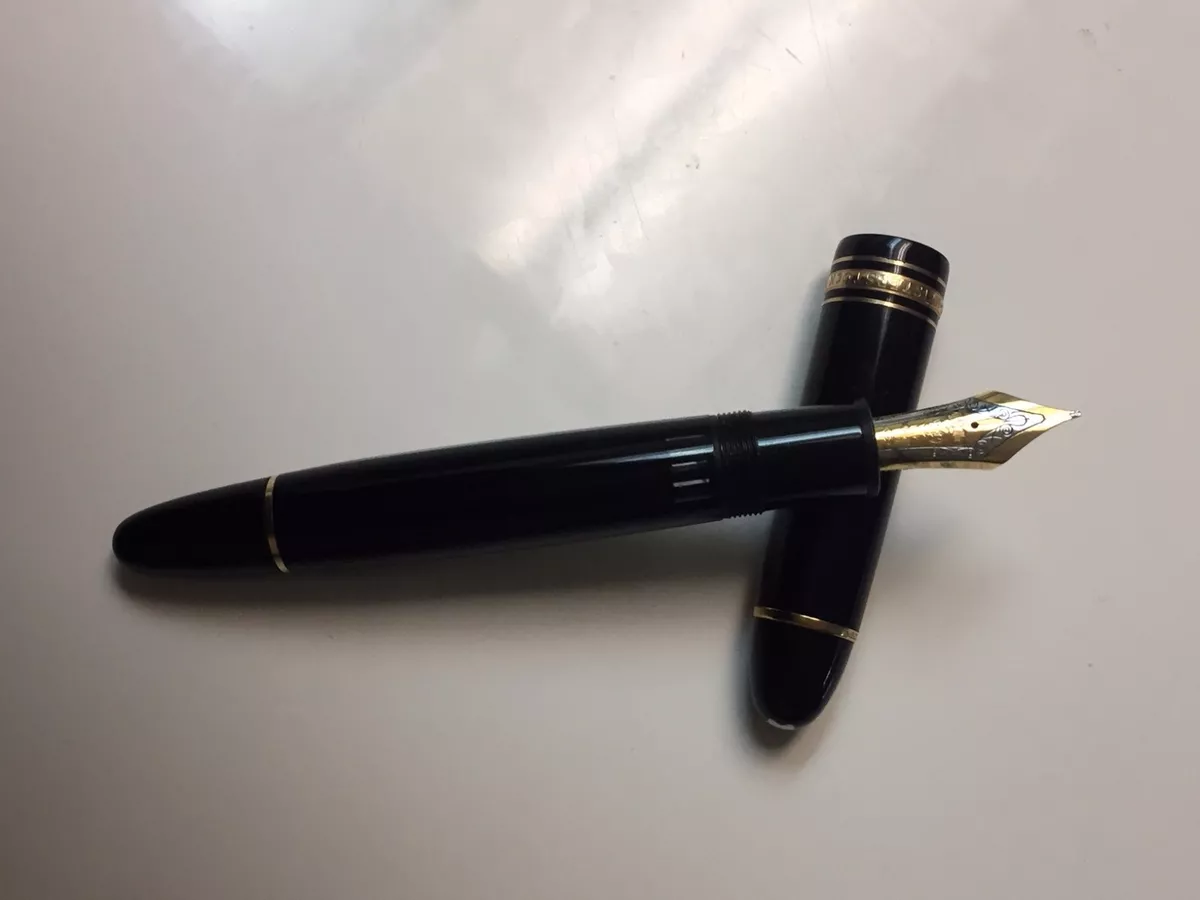 VINTAGE MONTBLANC MEISTERSTUCK 149 FOUNTAIN PEN W 4910 2 TONE GOLD NIB USED