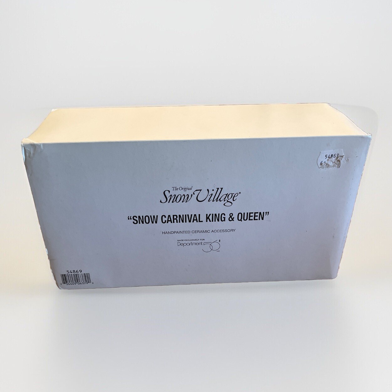 Vintage DEPT 56 SNOW VILLAGE ACCESSORY  "SNOW CARNIVAL KING & QUEEN" In Box 🎄