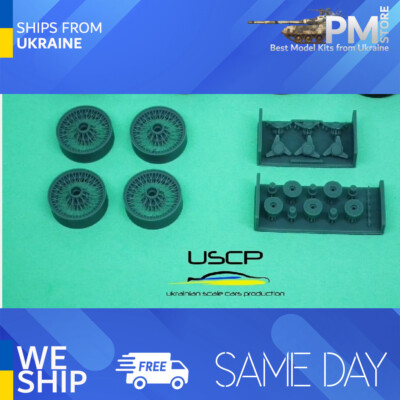 USCP 24P172 1/24 15 inch Aston Martin DB5 Wire wheels Revell Resin kit