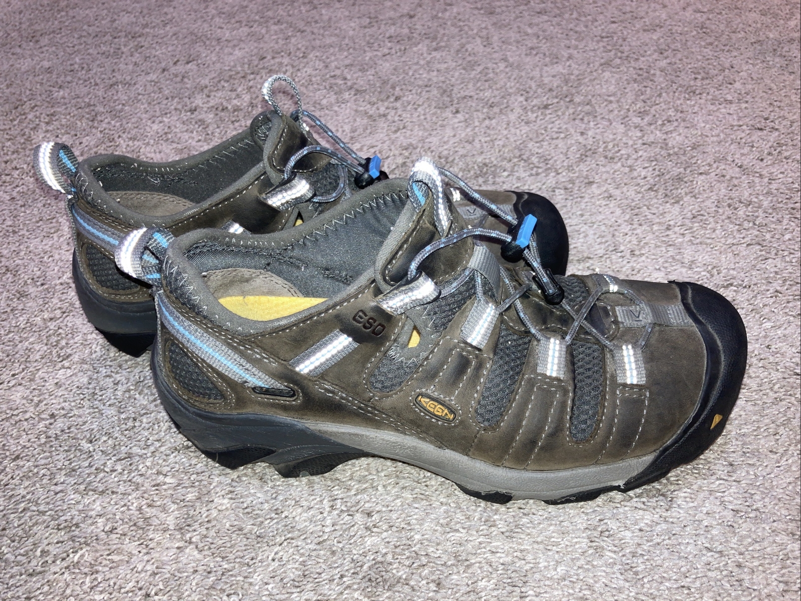 Scarpe da lavoro Keen donna 9 5 Atlanta fantastiche ESD punta in acciaio grigio pelle sneaker da trail