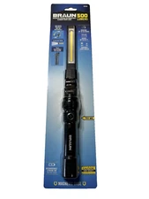 BRAUN 500 Lumen LED Rechargeable Magnetic Handheld Foldable Slim Bar Work Light
