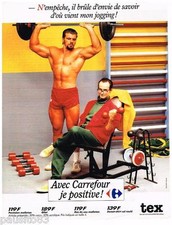 ADVERTISEMENT ADVERTISING 095 1988 CARREFOUR STORES sports jogging TEX