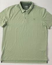 CHAPS Men's Short Sleeve Stretch Moisture Wicking LARGE Golf Polo Shirt GREEN