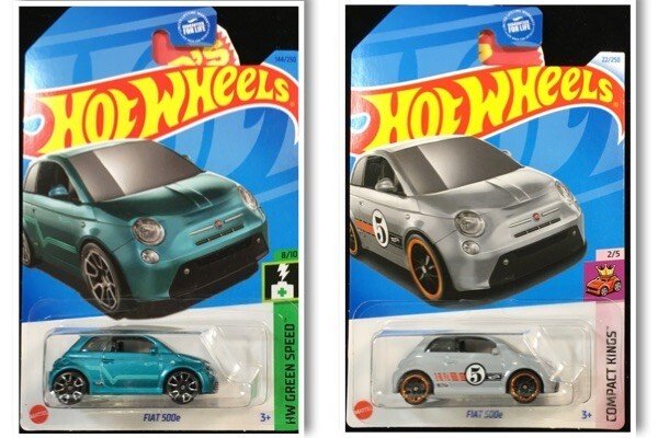 Fiat 500e Compact King Gray 2024 Hot Wheels #22 / #144 2023 Teal