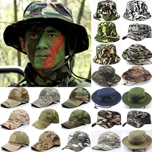 Men Army Military Bucket Hat Camo 