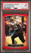 2014 Bowman Chrome 55 Jimmy Graham Red Refractor #/25 PSA 9 New Orleans Saints