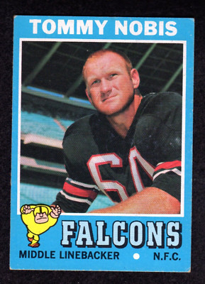 1971 Topps #60 Tommy Nobis Atlanta Falcons Football Card EX