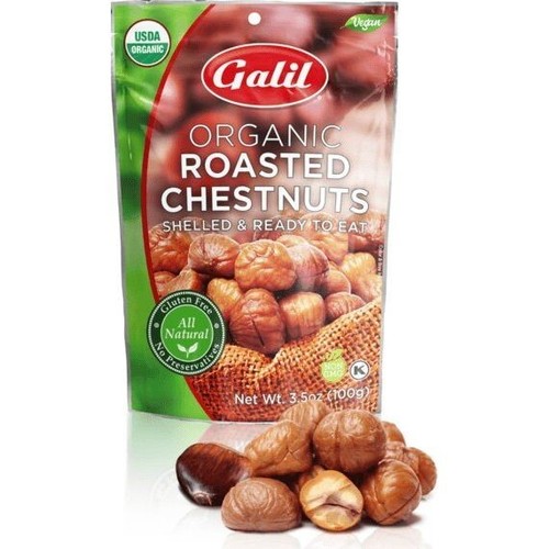 ORGANIC Galil Roasted Chestnuts Peeled & Ready to Eat 3.5oz x 12 Packs 42 OZ - Picture 3 of 8