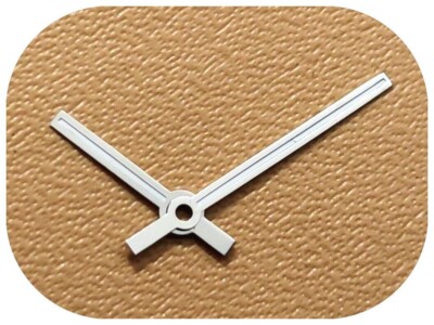 Zeigerpaar 130/090 Zeiger Balken Chrom-White vintage watch hands 1,30/0,90mm  F2