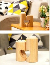 Portavelas Personalizable Nombre Fecha Boda Portavelas De Madera En Forma De Cubo Para Bautizo | Velas Personalizadas Regalo Romántico Madera