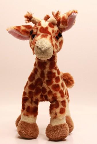 11" GANZ BABY TAN & BROWN GIRAFFE STUFFED ANIMAL PLUSH TOY SOFT HM403 ZOO CLEAN - 第 1/7 張圖片