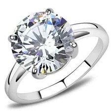 4Ct Round Cut Lab-Created Diamond Solitaire Engagement Ring 14k White Gold FN