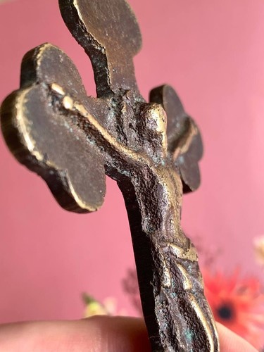 Rare Christian Orthodox Cross made of brass Ukraine - Picture 6 of 10
