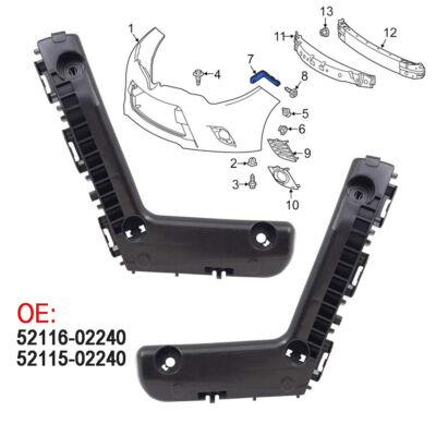 For 2014-2016 TOYOTA Corolla Pair Front Bumper Cover Support Brackets