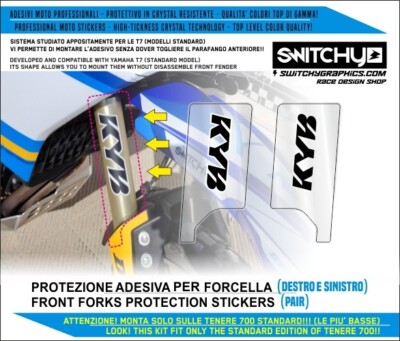 KYB Gabel Aufkleber Yamaha TENERE 700 kompatibel - Gabelschutz Decals