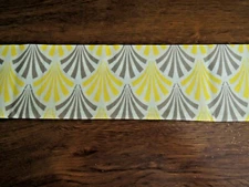 Door Draft Blocker Stopper Yellow Taupe Fans  EMPTY Handmade USA Cottage Core