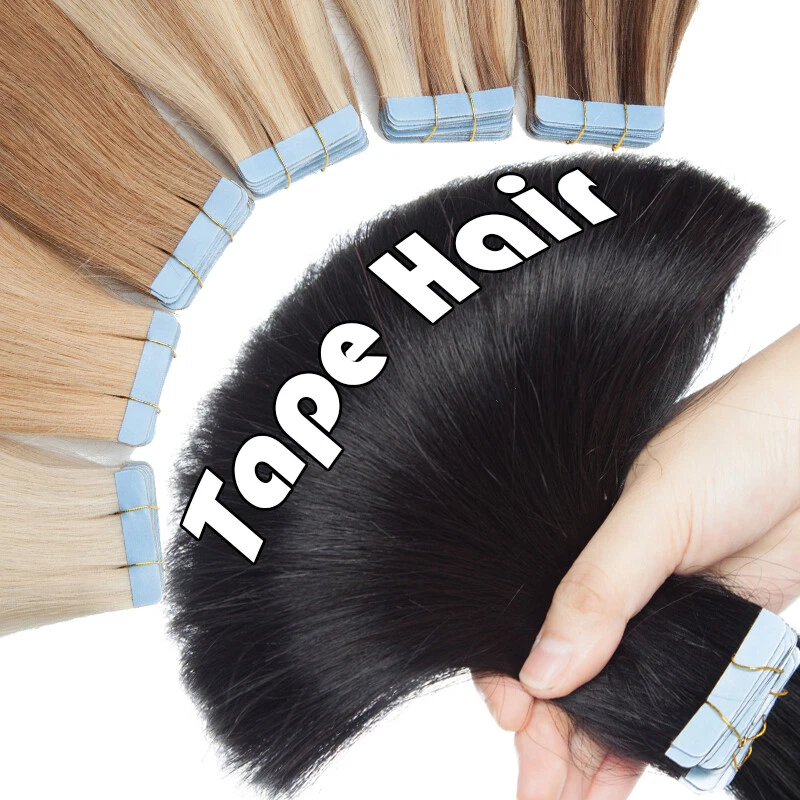 CLEARANCE Tape in Russian Remy Human Hair Extensions Skin Weft Blonde THICK AU F - image 3 of 4