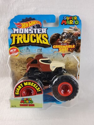 2020 Hot Wheels Monster Trucks 1:64 Diecast Super Mario Donkey Kong 30 GJD80 NEW
