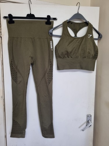 Gymshark Khaki Leggings/sports Bra Set 