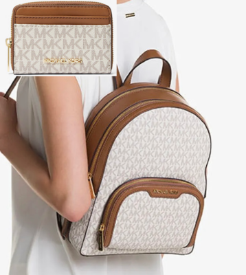 Michael Kors Jaycee Signature backpack&wallet buff NWT Michael Kors Jaycee Medium Ombré Signature Logo Backpack  main image 4