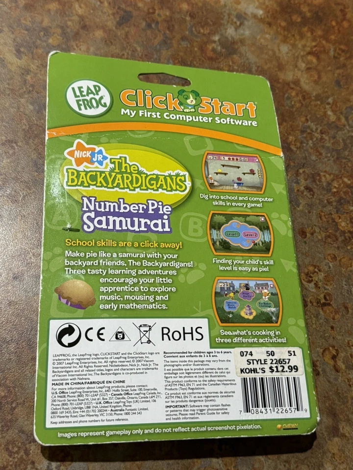 NEW Leap Frog Click Start My 1st Computer: The Backyardigans Number Pie Samurai - Image 3 of 3