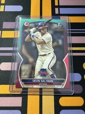 2023 Bowman Draft Aqua & Pink Gradient /199 Devin Saltiban #BD-2