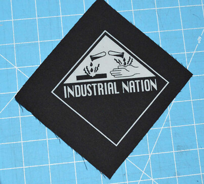DIY Gothic Industrial Nation screen printed cotton patch
