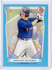 2014 BOWMAN #DP28 BRAXTON DAVIDSON BLUE BORDER ROOKIE RC  #186/399 -BRAVES