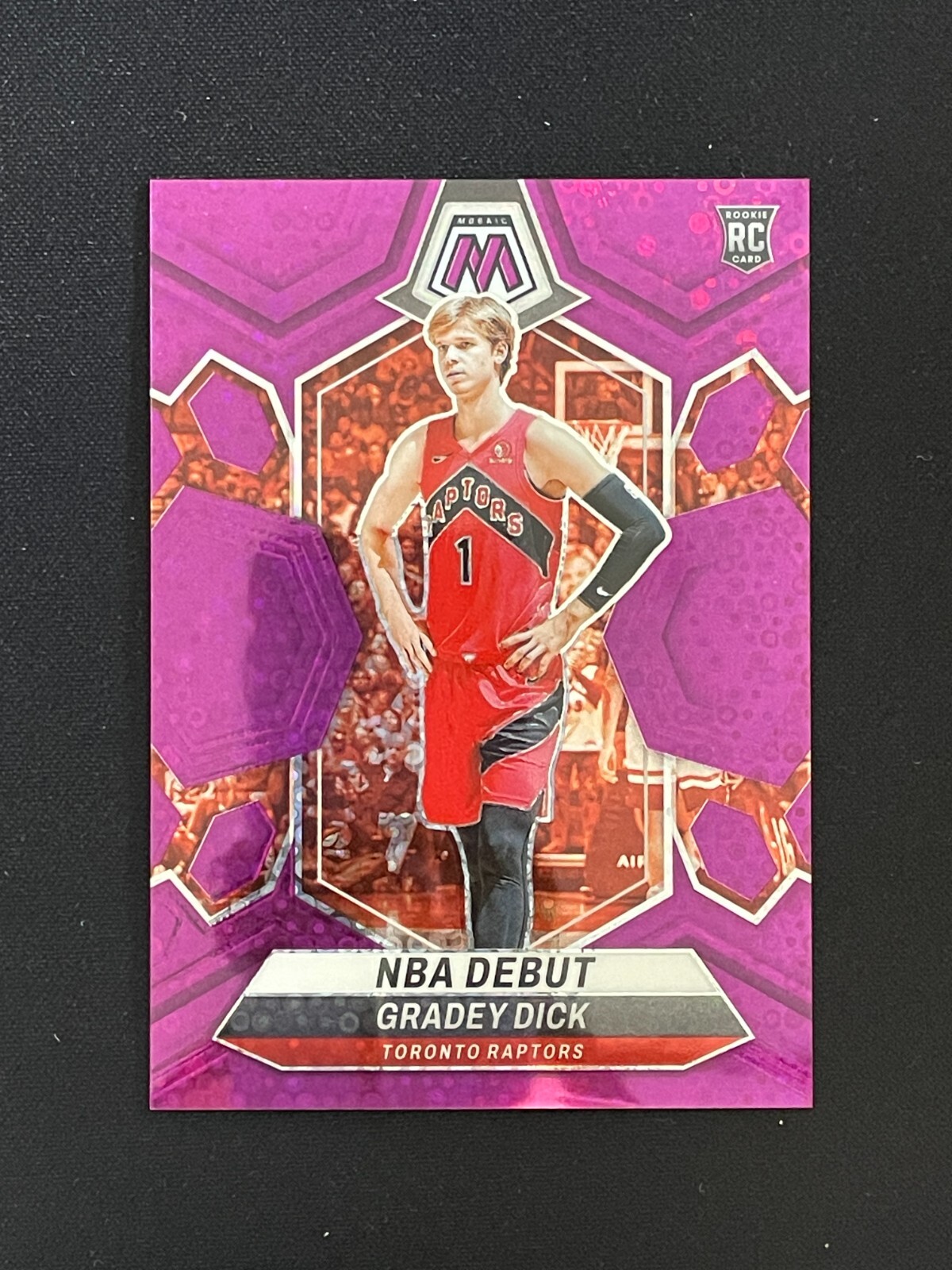 Gradey Dick 2023-24 Panini Mosaic RC NBA Debut Fast Break Purple Prizm /50 #260
