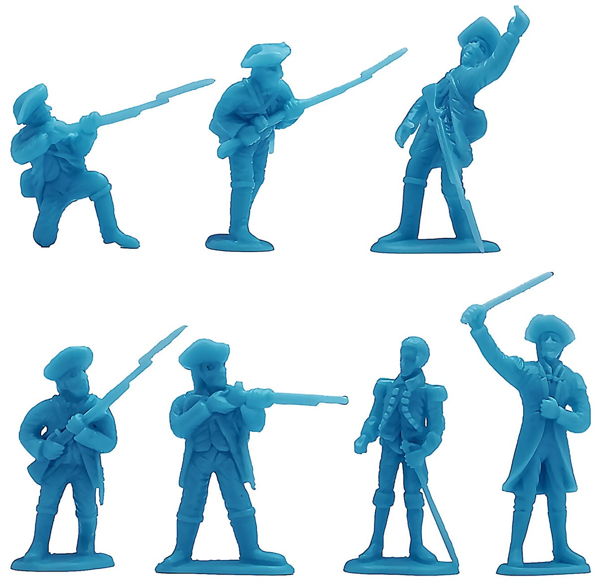 BMC 1776 American Infantry - 22 figures in 7 poses - 54mm
