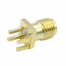 100pcs SMA Female Jack Solder PCB Clip Edge Mount 1.6mm RF Connector Adapter