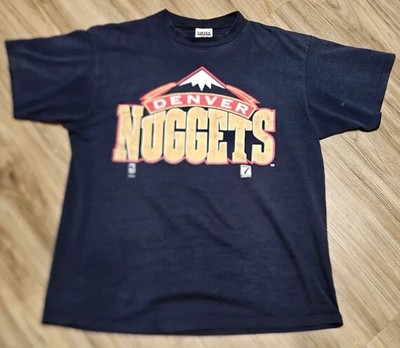 90s Denver Nuggets shirt,90s nuggets shirt navy color reprint  AN45763