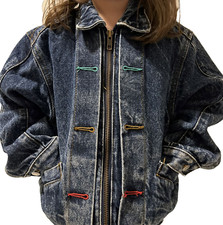 Vintage Jordache Basics Cotton Denim Jacket Blue Jean Boys  see measurements 