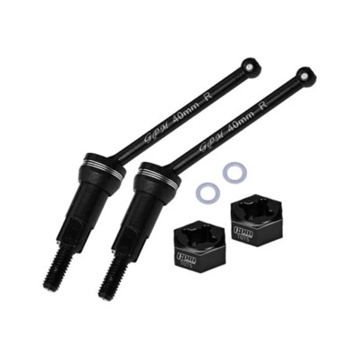 GPM Med Carbon Steel Rear CVD Drive Shafts (40mm) w/Wheel Hex