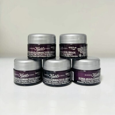 5 x Kiehl's Super Multi-Corrective for Face & Neck Cream 7ml / 0.25oz ea Sample