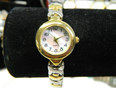 Gold & Silver tone Mother of Pearl face watch/wristwatch