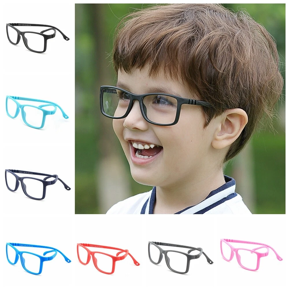 Teens Silicone Eyeglass Frames Blue Light Blocking Soft Kids Boys Girls KFA809