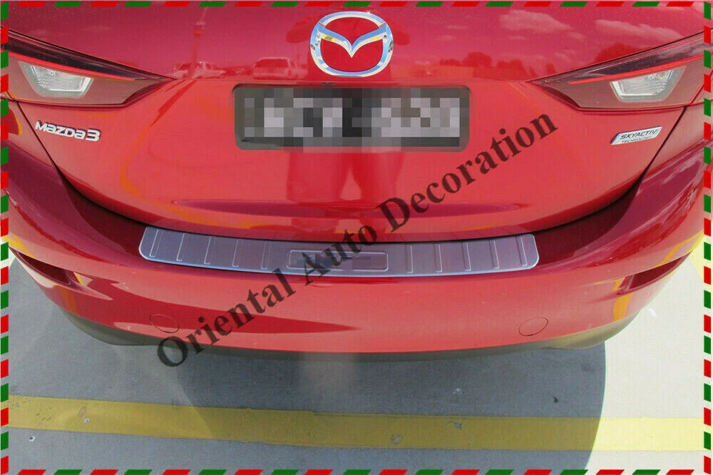 Stainless Bumper Rear Step Panel Boot Garnish Protector for Mazda 3 sedan  13-18 | eBay