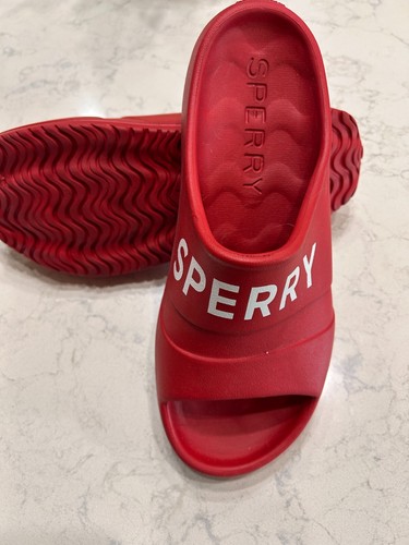 Sperry Float Slides Logo - Men's: 11 - Red (Excellent Condition!) - Imagen 4 de 5