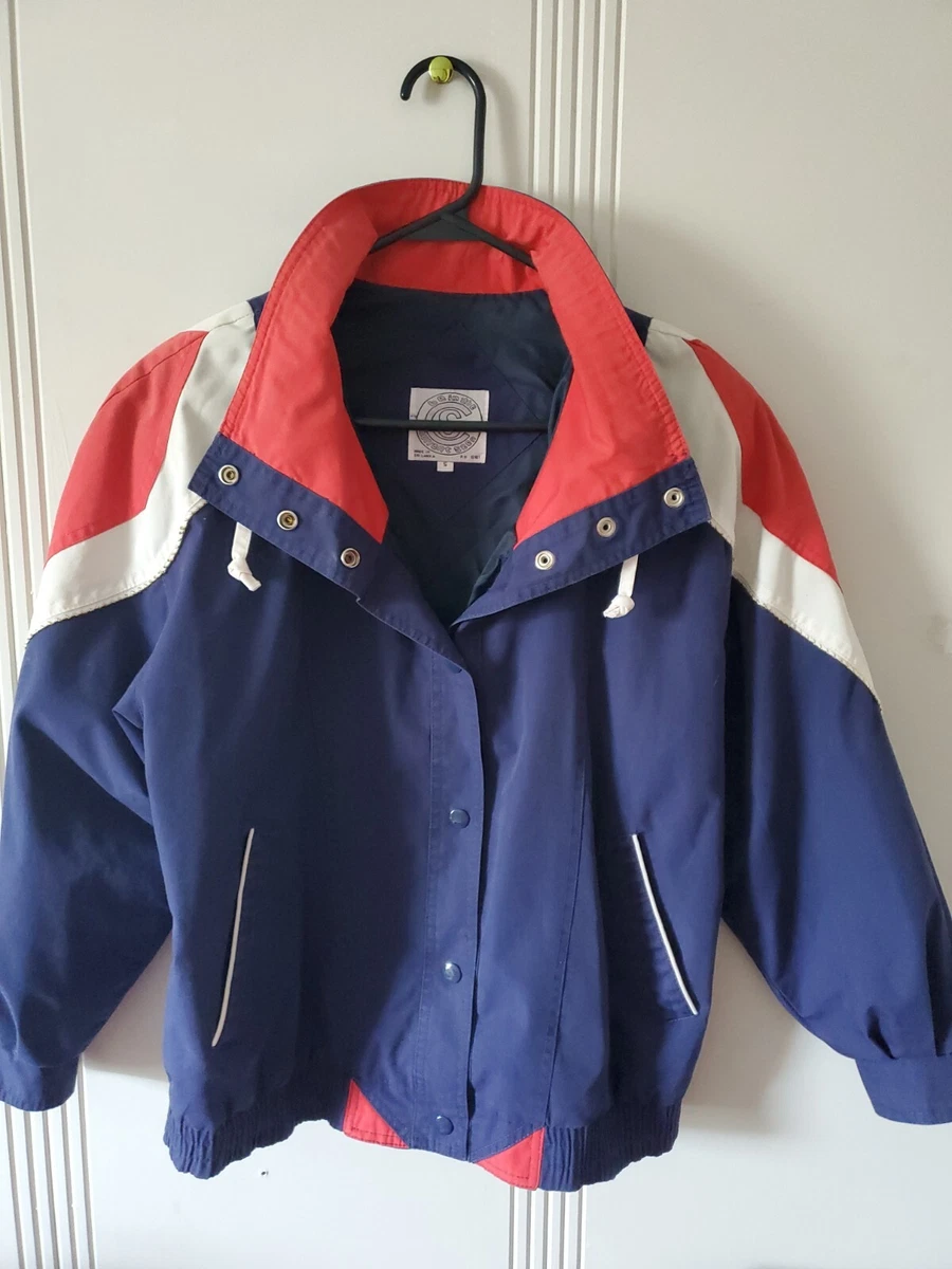 Blue red white jacket womens clearance